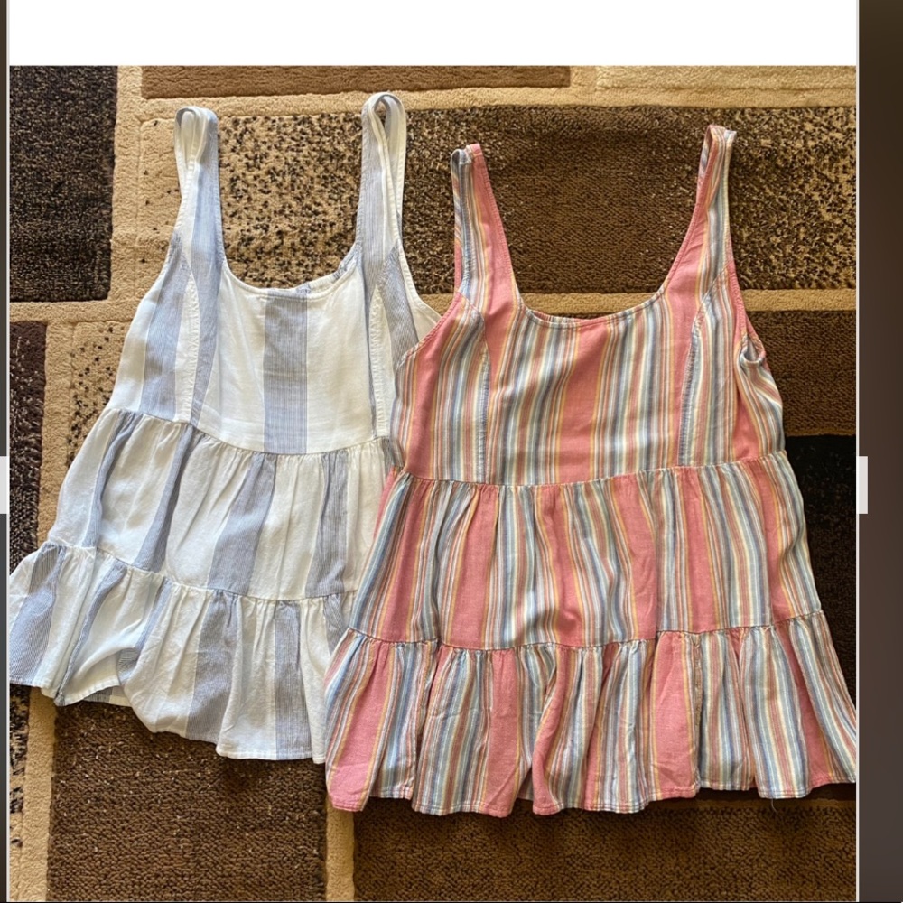 American Eagle Babydoll Smocked Tanks. XL.